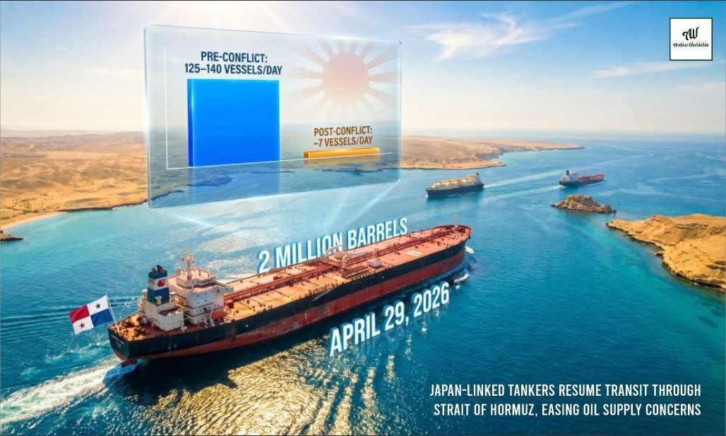 Strait of Hormuz :Japan-Linked Tankers Resume Transit | Arebian World Wide
