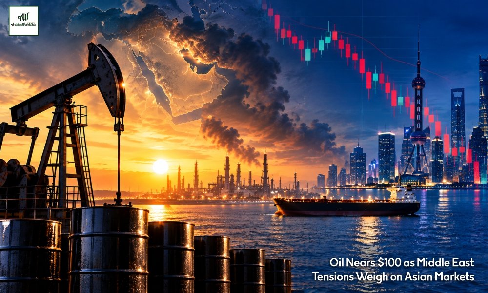 Oil Nears $100 as Middle East Tensions Weigh on Asian Markets